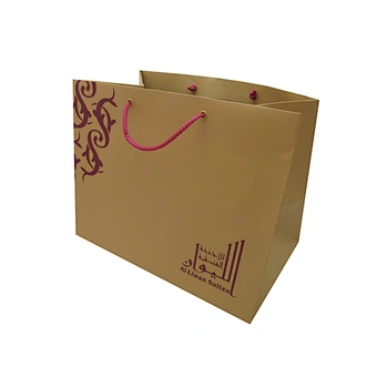 Eco-Friendly Wholesale Yellow Custom Design Paper Bag with Handles